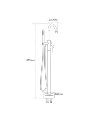 Brushed Nickel Freestanding Tub Filler Floor Mounted Bathtub Faucet with High Flow, Swivel Spout and Handheld Shower Head