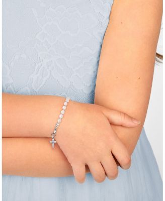 Shimmer Crystal with Cross Bracelet