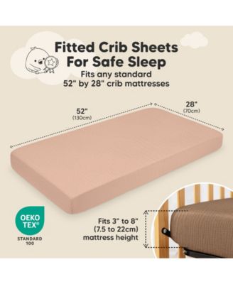Lyra Muslin Crib Sheets for Boys, Girls, 2pk 52x28 Cotton Baby Crib Mattress Sheets Fitted, Soft, Breathable