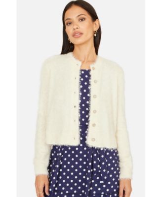 Women's Eyelash Knit Long Sleeve Cardigan