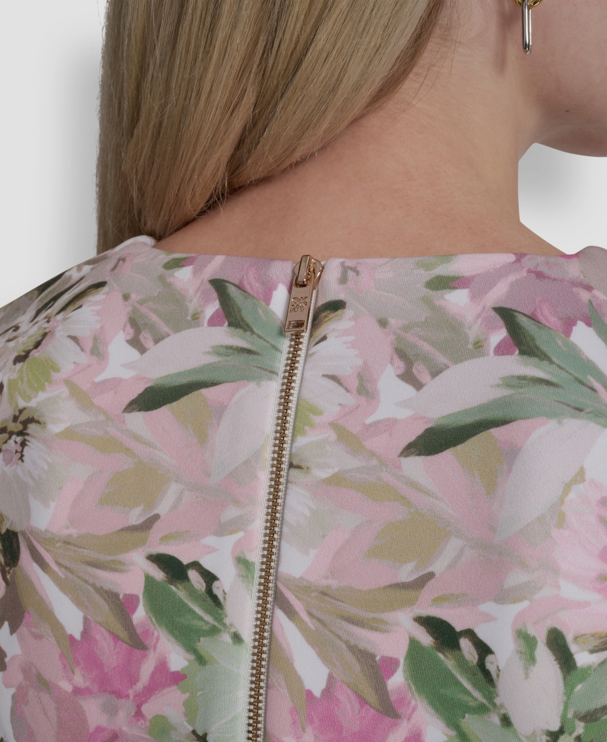 Dkny Women's Short-Sleeve Crewneck A-Line Dress