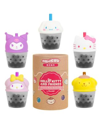 Capsule Sanrio Hello Kitty and Friends Blind Collectible Surprise Toy Squishy Figurine SquiSHU Series 1 Boba Tea - 1 Pc Mystery