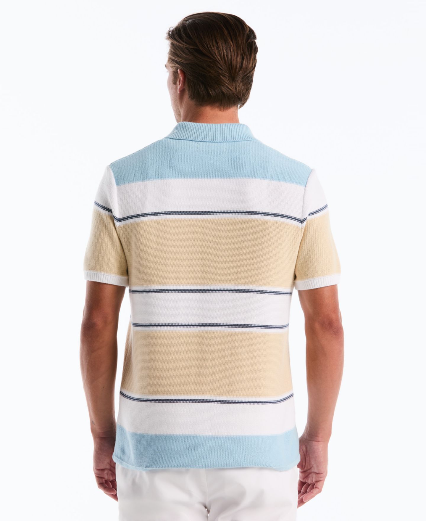 Мужская рубашка Original Penguin Cotton Color-Block Stripe, цвет: Холодный синий — фото 5
