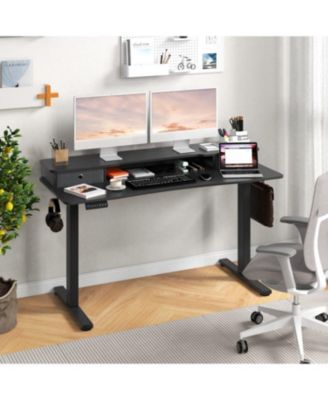 Adjustable Electric Standing Desk with 2 Drawers for Home Office