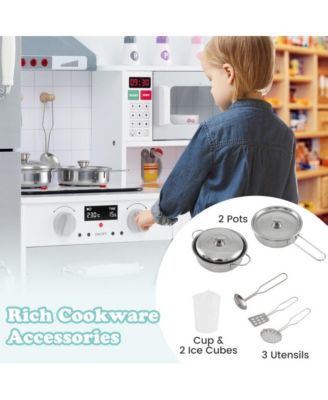 Kids Kitchen Playset 3 in 1 with Refrigerator and Washing Machine