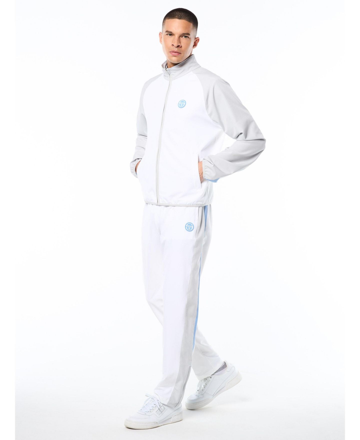 Мужская куртка Sergio Tacchini Racchetto Track, цвет: Яркий белый — фото 3