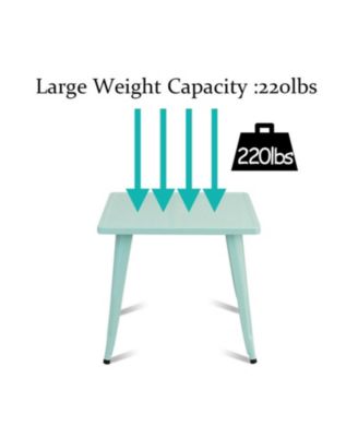 27 in Kids Square Steel Activity Table for Playroom and School