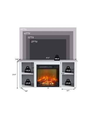 Modern Electric Fireplace TV Stand for TVs Up to 55"