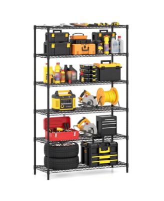 6 Tier Metal Storage Shelving Unit for Home Garage Use