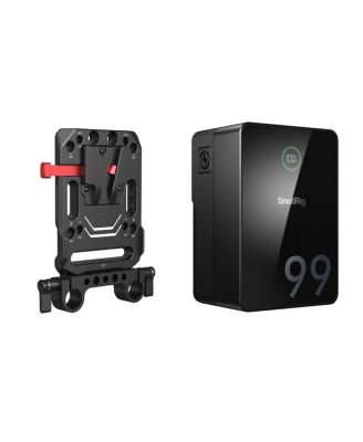 VB99 Pro Mini Rechargeable V-Mount Battery with 15mm Dual Rod Clamp Battery Plate