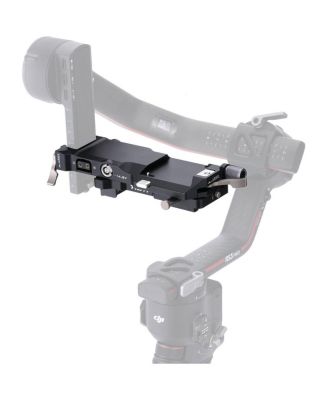 Power Pass-Through Plate with Gold Mount Battery Plate for DJI Ronin, Black