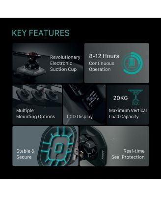 4.5" Hydra Electronic Suction Cup with Multi-Functional Mounting Bracket