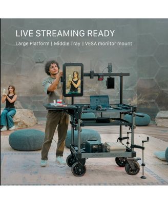 36" Aluminum Boulder Camera Cart, Gray