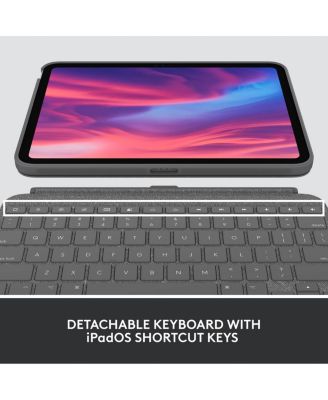 Combo Touch Backlit Keyboard Case with Trackpad for Apple iPad 10.9" 10th Gen and A16, Oxford Gray