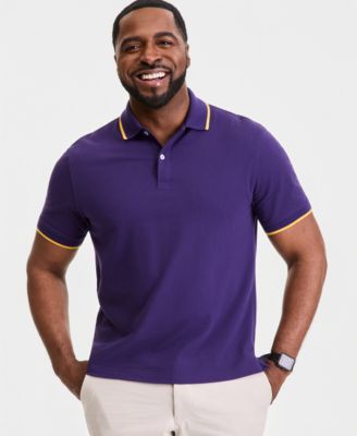 Men's Regular-Fit Tipped Performance Polo Shirt