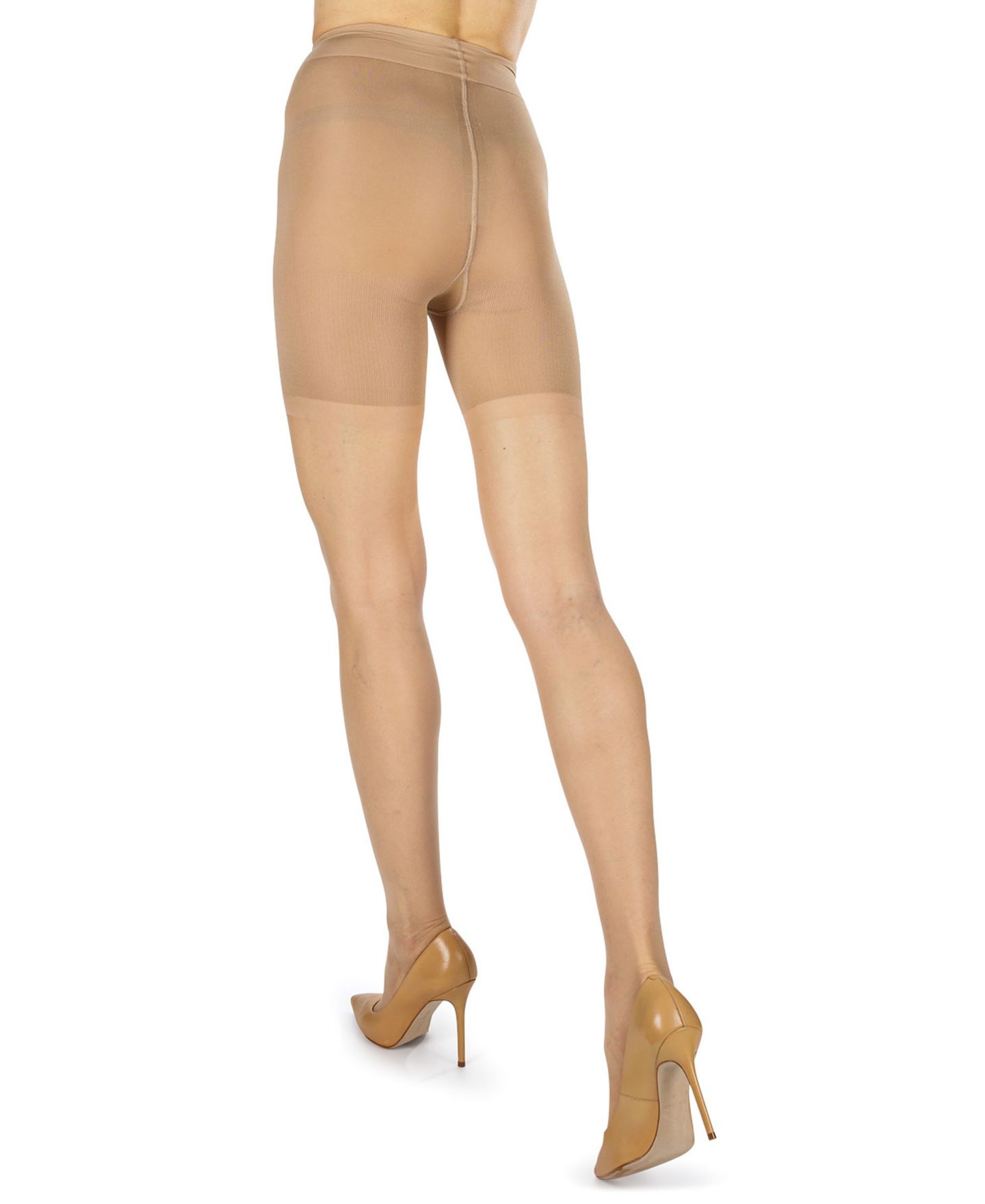 Женские колготки MeMoi Nudes Ultra Bare Essentials Longline Control Top Luxe Pantyhose, цвет: Naturel — фото 3