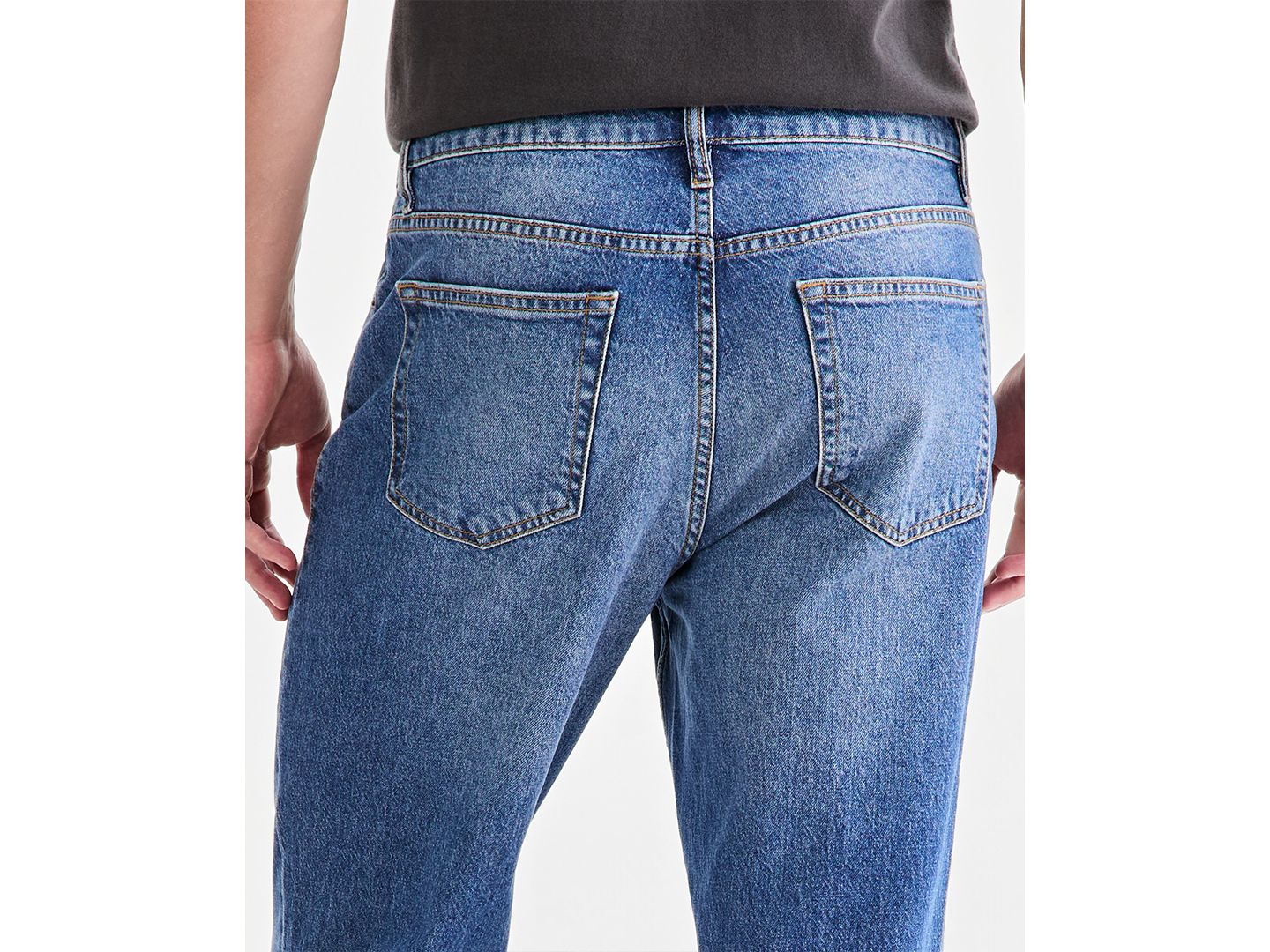 Мужские джинсы Sun + Stone Muse Straight-Fit, цвет: Варёный — фото 5
