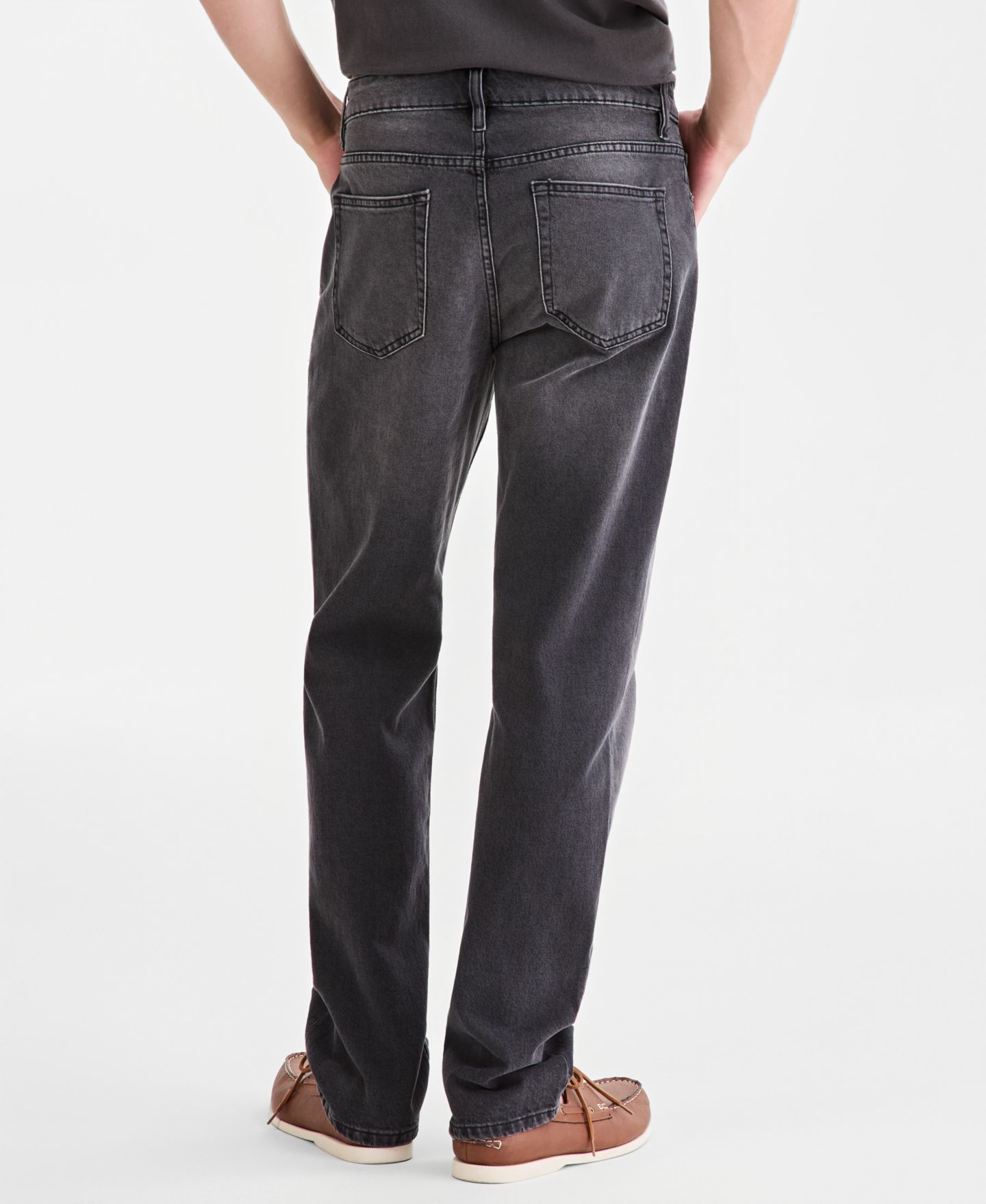 Мужские джинсы Sun + Stone Cove Wash Straight-Fit, цвет: Варёный — фото 3