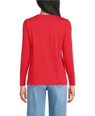 Women's Tall Supima Cotton Long Sleeve Crewneck T-Shirt