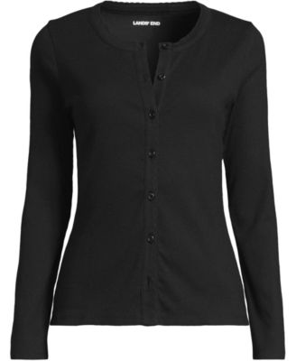 Women's Long Sleeve Micro Rib Button Through Cardigan
