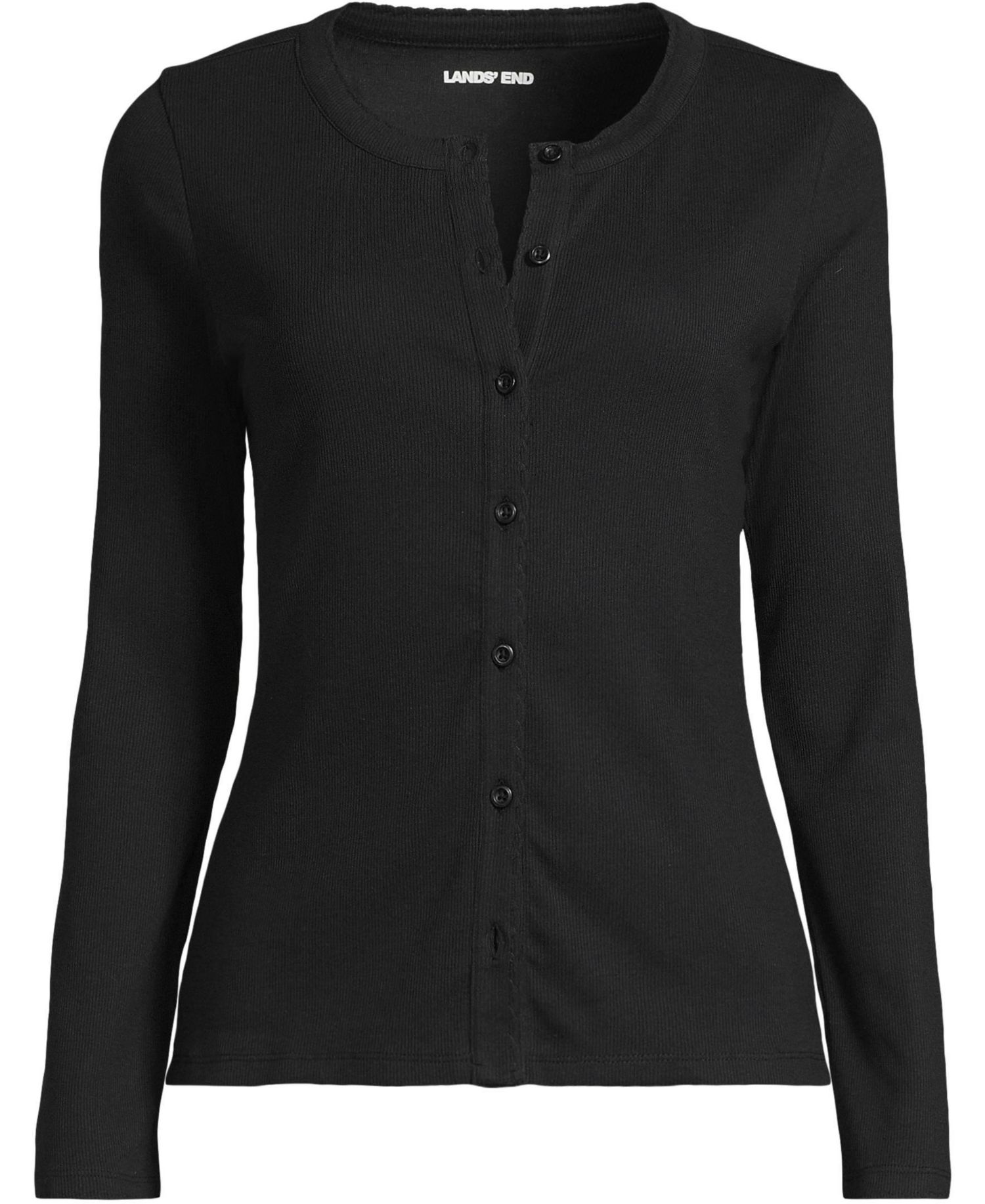 Women's Long Sleeve Micro Rib Button Through Cardigan