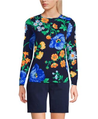 Women's Tall Long Sleeve Crewneck Garden Tee - Sunshade UPF 50 Quick Dry