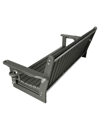 3-Seater HDPE Porch Swing 5 FT Bench Swing with Foldable Cup Holders