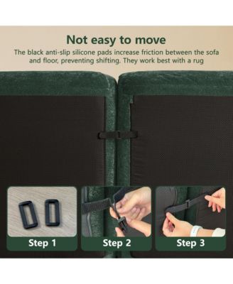 Modern 2-Seat Tufted Velvet Sofa, 80 Inch Modular Sectional Loveseat Featuring High-Density Sponge and Anti-Slip Design for Living Room