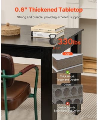 Rectangle Dining Table, 63" Length, Modern Wood Table for 4-6 People