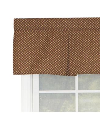 Trellis Pleated  100% Cotton with Fully Lined Rod Pocket Valnance for Windows 42 x 15 Woodland