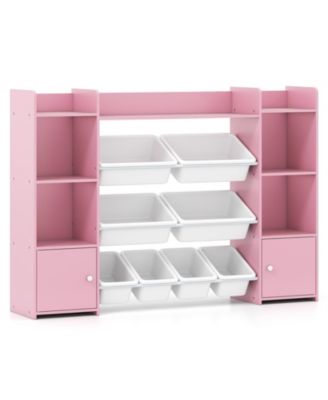 56 in Large Kids Toy Storage Organizer with Bins and Bookshelf