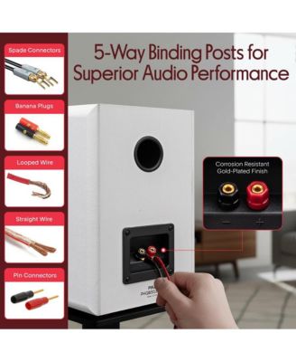 5.25 Home Theater Speakers - 2-Way Audiophile Sound with Wall Mount Bracket (PHQBS53WH)