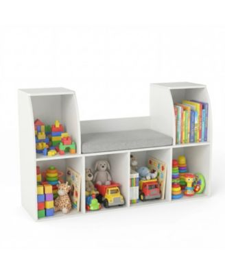 40 in Kids Bookshelf with Reading Nook and Six Open Cubes