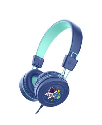 KidJamz KJ55AUX 3.5mm Safe Listening Kid's Headphones with Headset and Color Graphics