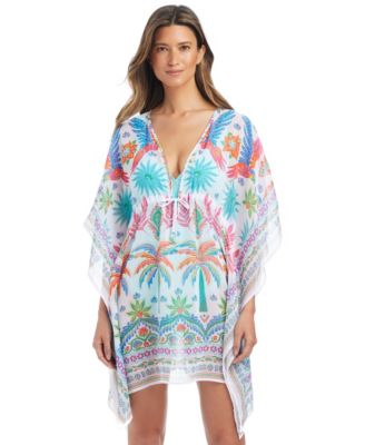 Women's Deep V-Neck Swim Cover Up Caftan