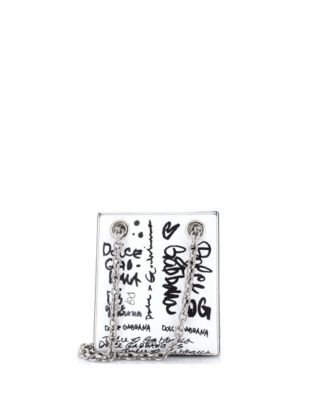 3.5 Chain Bucket Bag Graffiti Printed Leather