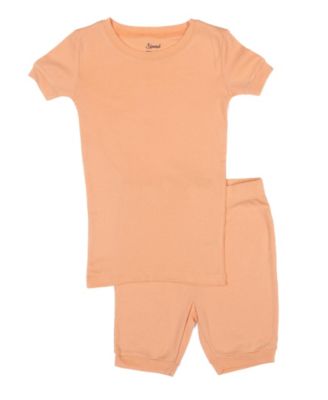 Toddler Matching Family Two Piece Cotton Short Sleeve Shirt and Shorts Solid Color Pajamas 2T-5T