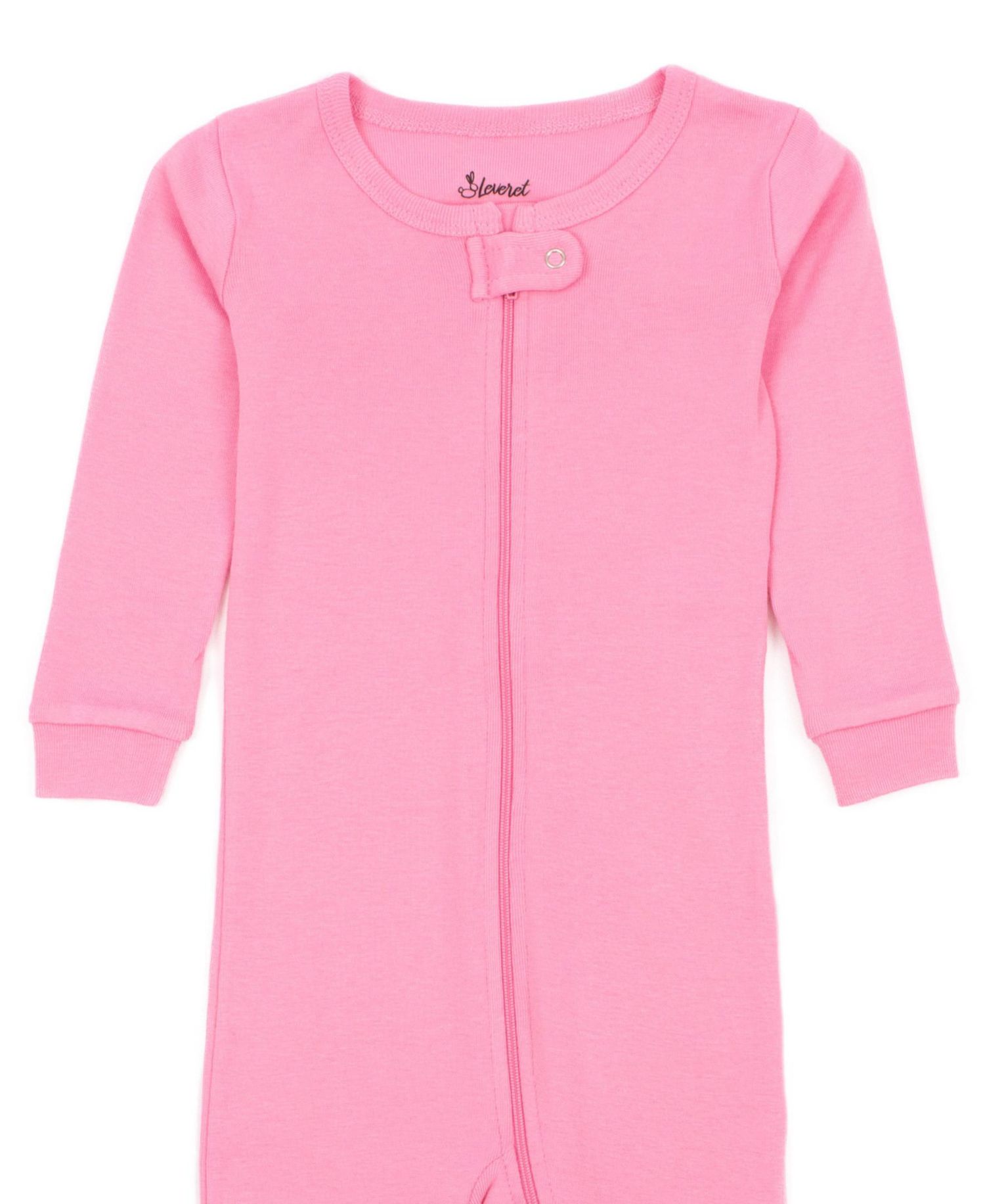 Toddler Matching Family One Piece Footed Cotton Long Sleeve Solid Color Pajamas 2T-5T
