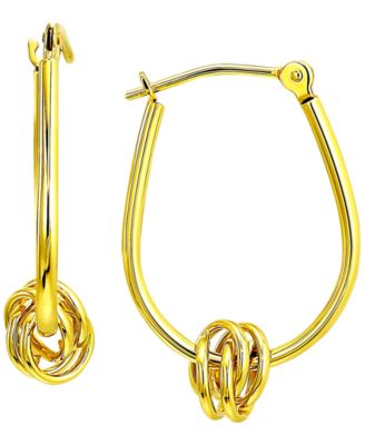 Loveknot Hoop Earrings in 10k Yellow Gold