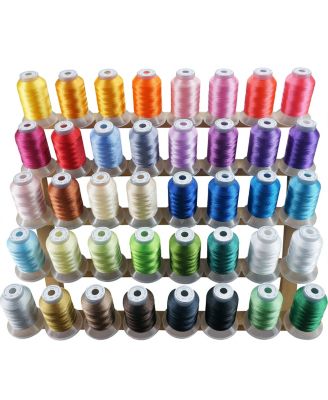 Polyester Embroidery Machine Thread Kit 40 Colors 500m Spool Universal Sewing