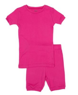 Kids Matching Family Two Piece Cotton Short Sleeve Shirt and Shorts Pajamas