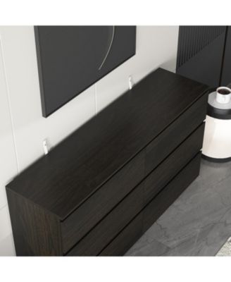 6-Drawers Wood Chest of Drawer Cabinet Organizer Dresser