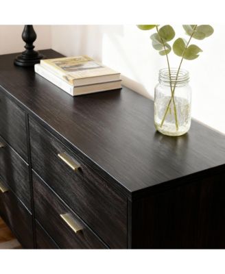 Wood Dresser Chest of Drawer With 6 Drawers