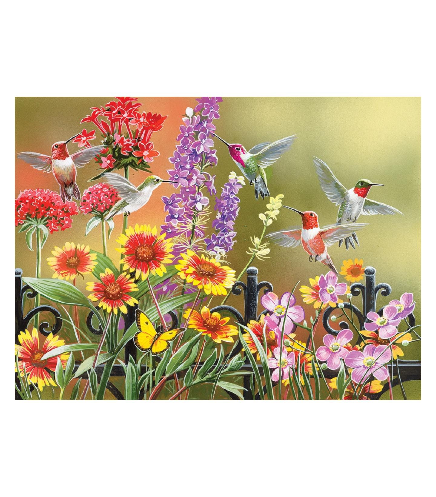 Детский пазл SunsOut Hummingbirds at the Gate 500-Piece Jigsaw Puzzle, Ages 15+ — фото 4