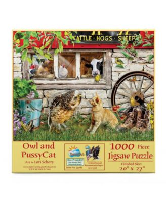 Owl and Pussycat 1000 piece Jigsaw Puzzle for Adults