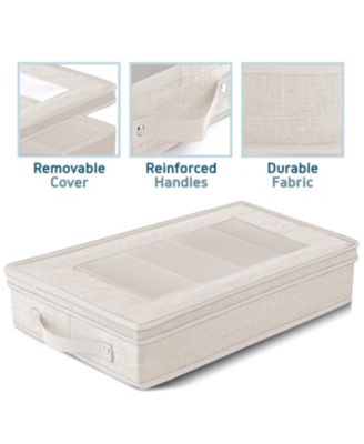 Flatware & Utensil Storage, 5 Compartment Flatware Storage Case, Silverware Case with Handles, Protects and Organizes Cutlery