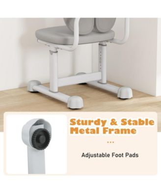 Padded Children Study Chair with Double Back Support and Adjustable Height