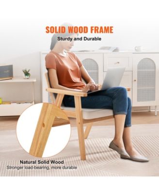 Mid Century Modern Rattan Chair, Velvet Upholstered Accent Chair for Living Room