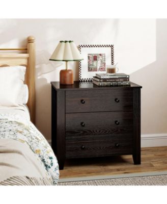 Large 3 Drawer Chest Modern Dresser Nightstand Storage 
