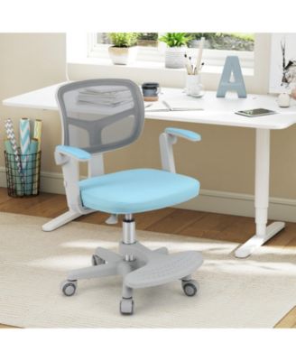 Adjustable-Height Children Study Chair with Armrest and Footrest